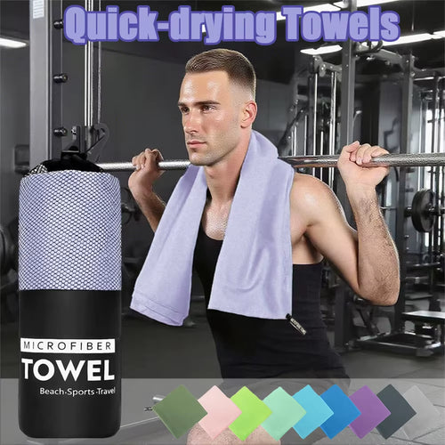 Sandproof Microfiber Fast-Drying Towel Lightweight Portable Swim Yoga Gym Beach Travel Sports Essentials